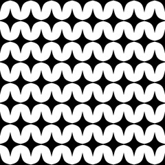 Seamless vector background in wavy lines. Retro chevron pattern