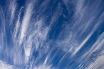 Clouds fireworks on the blue sky