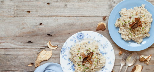Risotto with porcini mushrooms