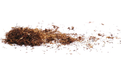 pile tobacco isolated on white background