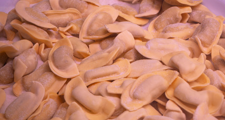 A kind of ravioli, casoncelli, traditional food of the Bergamo area, Italy