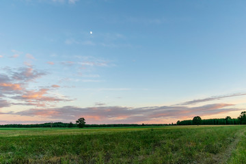 storm clouds forming over the countryside