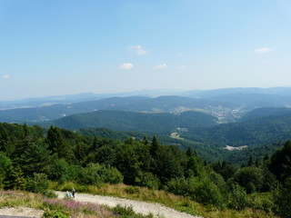 Obraz premium landscape with mountains and blue sky