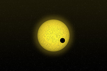 Planet in cosmos from the space