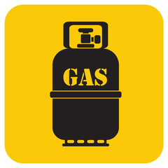 Camping gas bottle icon