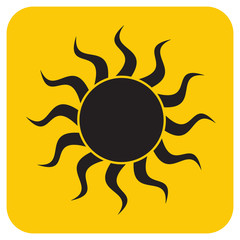 Sun stylized image icon