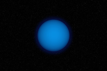 Planet in cosmos from the space