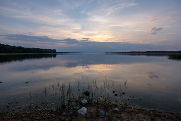 storm clouds forming over the countryside