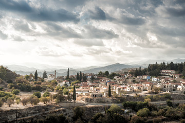 Fototapeta premium Kato Drys, a small village in Cyprus, northwest of Larnaca