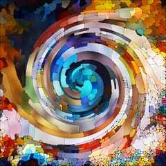 Deurstickers Inner Life of Spiral Color © agsandrew