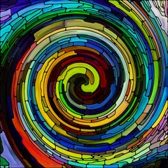 Rolgordijnen The Flower of Spiral Color © agsandrew