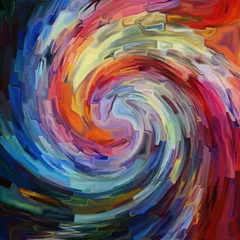 Deurstickers Elements of Spiral Color © agsandrew