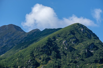 Obraz na płótnie Canvas western carpathian mountain panorama in clear day