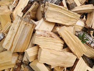 Feuerholz aus Birkenstämmen