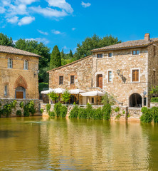 Fototapeta premium The picturesque Bagno Vignoni, near San Quirico d'Orcia, in the province of Siena. Tuscany, Italy.