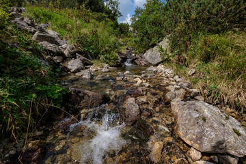 western carpathian mountain panorama in clear day