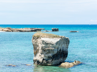 Obraz premium Seacoast of San Foca Melendugno in Salento Italy