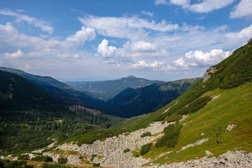 Obraz premium western carpathian mountain panorama in clear day