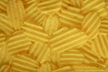 .background corrugated golden chips with texture.