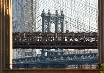 Brooklyn Bridge und Manhattan Bridge in New York City, USA © Bumble Dee