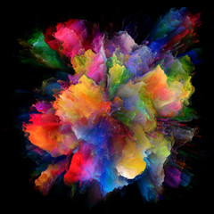 Inner Life of Colorful Paint Splash Explosion
