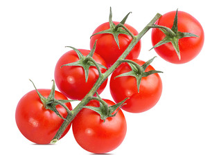 Fresh tomato isolated on white background with clipping path