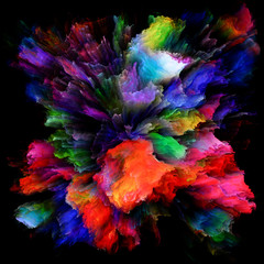 Fototapeta na wymiar Propagation of Colorful Paint Splash Explosion