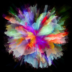 Fototapeta na wymiar Artificial Colorful Paint Splash Explosion