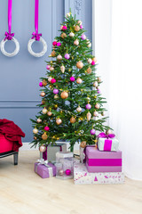 New Year sweet home interioir decoration