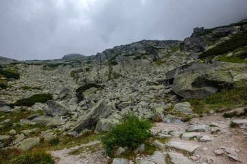 western carpathian mountain panorama in clear day