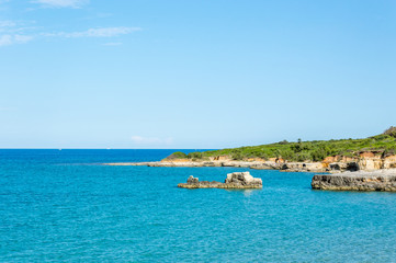 Seacoast of Baia dei Turchi Otranto in Salento Italy