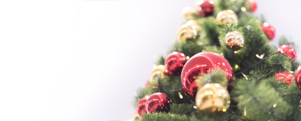 Christmas Tree Decorated. copyspace