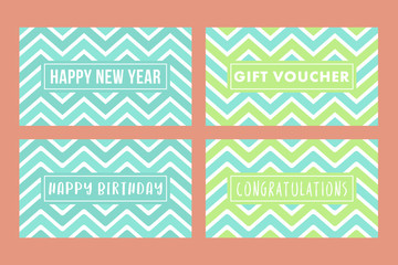 Chevron Card Template Set