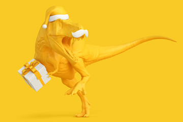 Santa Rex. Christmas concept. 3D illustration. Contains clipping path © kirill_makarov