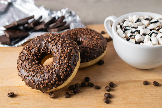 Chocolate coffee donuts