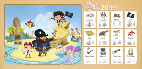 Calendario de piratas 2019