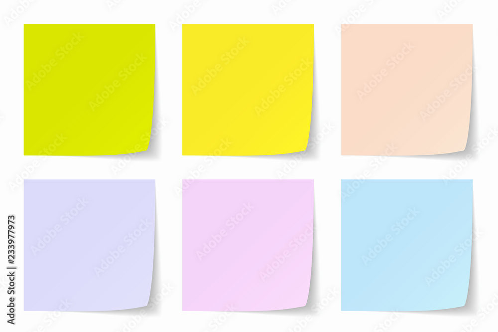 Canvas Prints color post-it background, vector graphics
