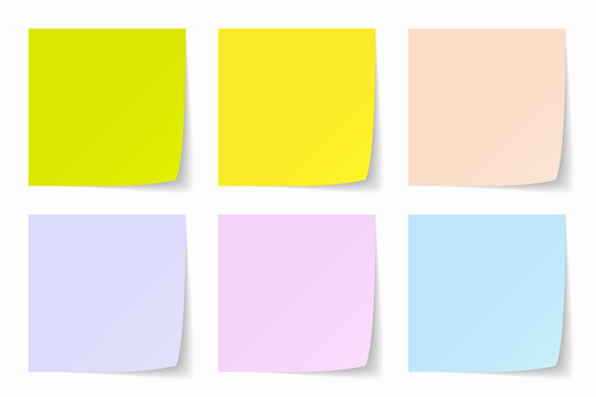 Vecteur Stock Color Post-it Background, Vector Graphics | Adobe Stock