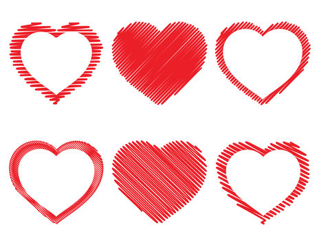 Hearts Set - Handrawn Heart Graphics