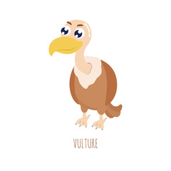 Cartoon vulture vector illustration.
