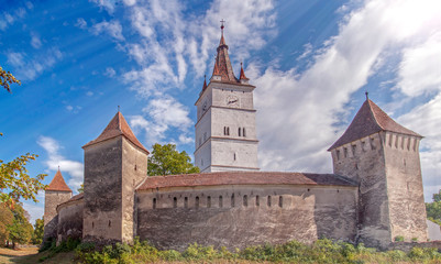Fototapeta na wymiar Fortified church in Transylvania, Romania