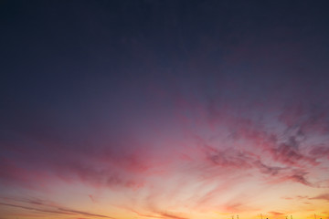 Fototapeta premium Mutli Colored Clouds at Sunset, Cloud Texture - Stock image