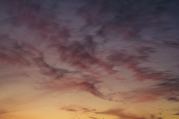 Mutli Colored Clouds at Sunset, Cloud Texture - Stock image