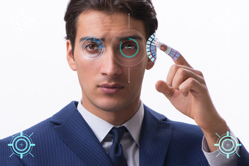 Concept of sensor implanted into human eye