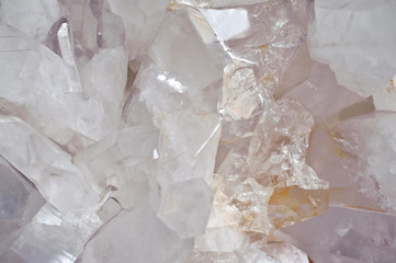 pink quartz crystals background
