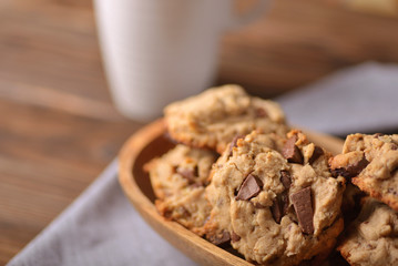 homemade cookies with chocolate