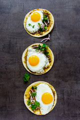 Tortillas with fried eggs