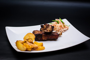 food dish sushi cocktails menu