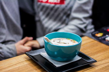 food dish sushi cocktails menu