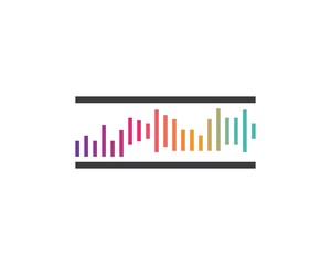 sound wave music logo vector